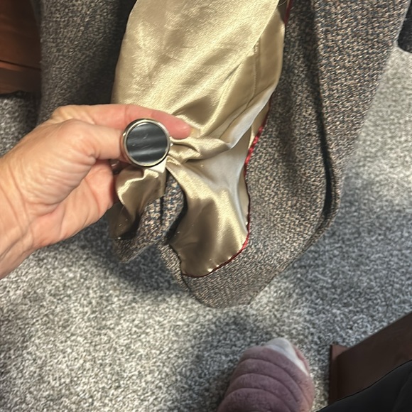 Women's Gray Faux Fur Collar Coat - Picture 6 of 7